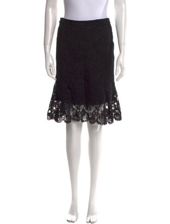 Monique Lhuillier Lace Pattern Knee-Length Skirt