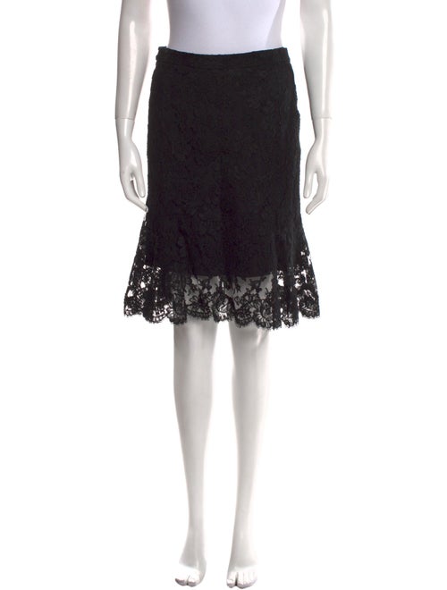 Monique Lhuillier Lace Pattern Knee-Length Skirt