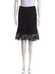 Monique Lhuillier Lace Pattern Knee-Length Skirt