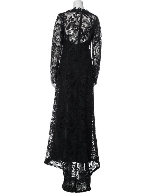 Monique Lhuillier Lace Pattern Long Dress