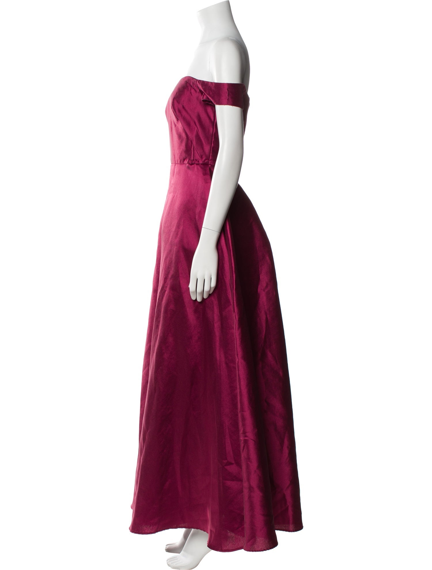 Monique Lhuillier Off-The-Shoulder Long Dress