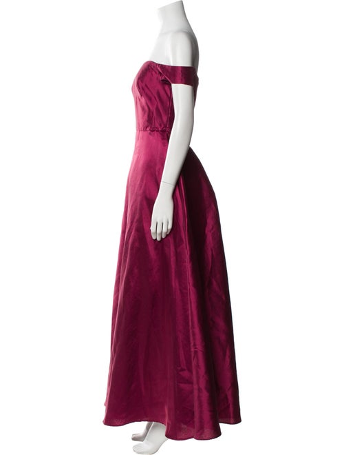 Monique Lhuillier Off-The-Shoulder Long Dress