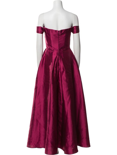 Monique Lhuillier Off-The-Shoulder Long Dress