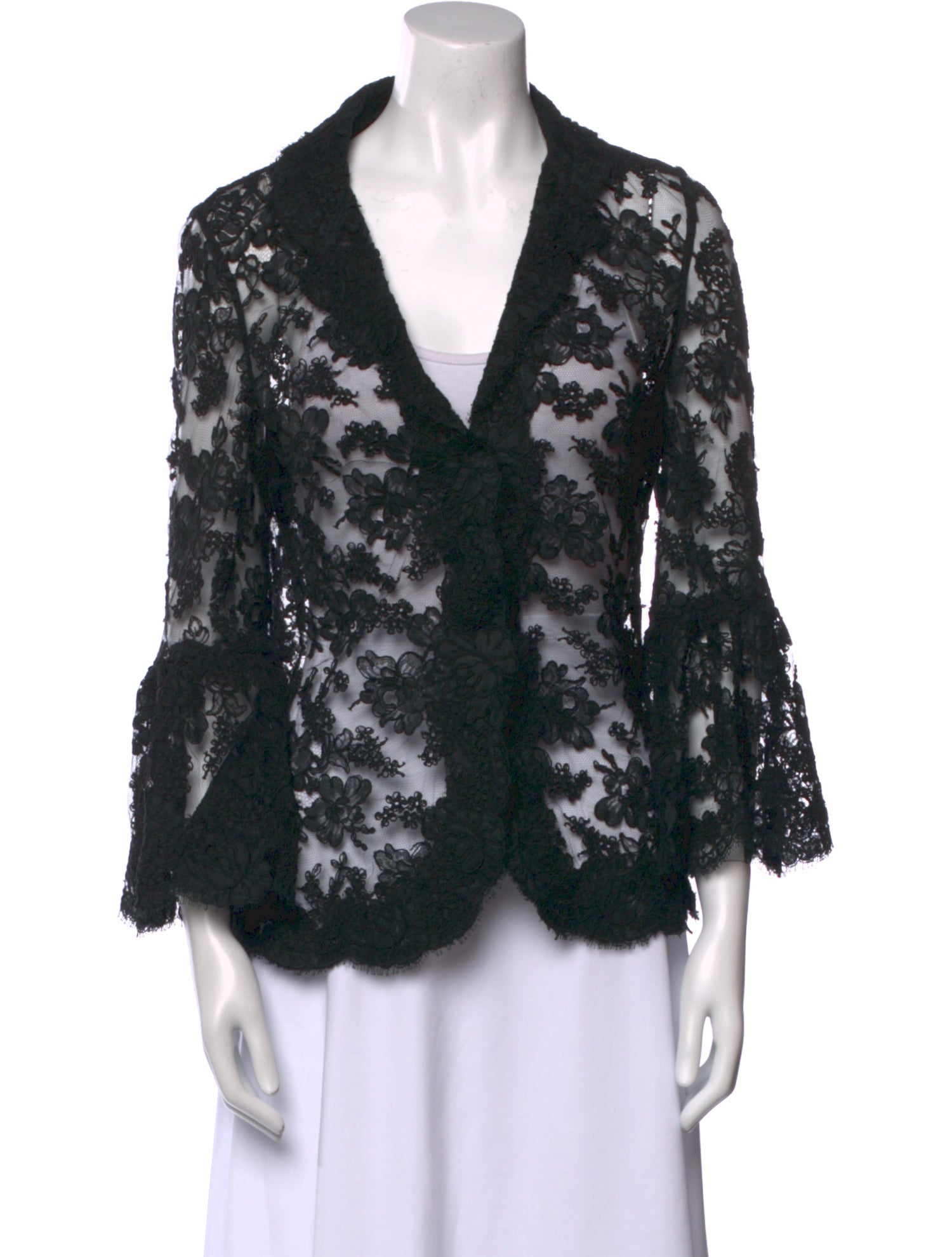 Monique Lhuillier Lace Lace Pattern Blouse