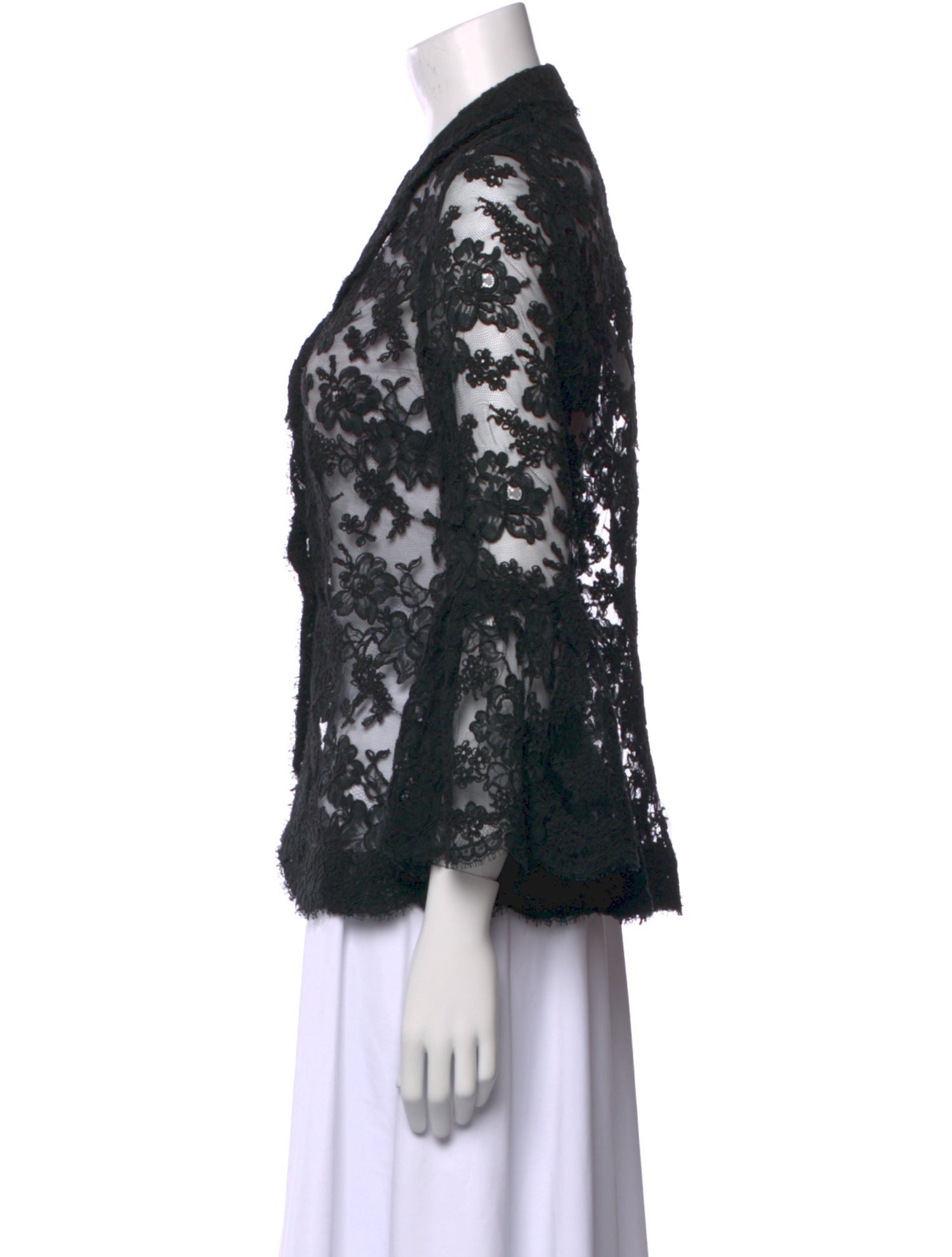 Monique Lhuillier Lace Lace Pattern Blouse