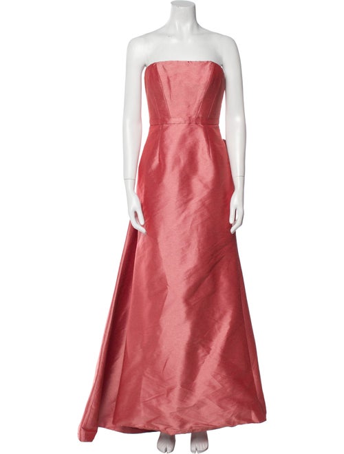 Monique Lhuillier Strapless Midi Length Dress