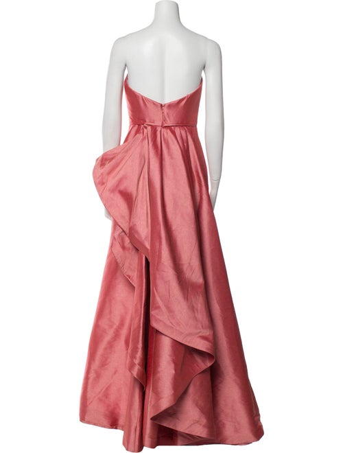 Monique Lhuillier Strapless Midi Length Dress