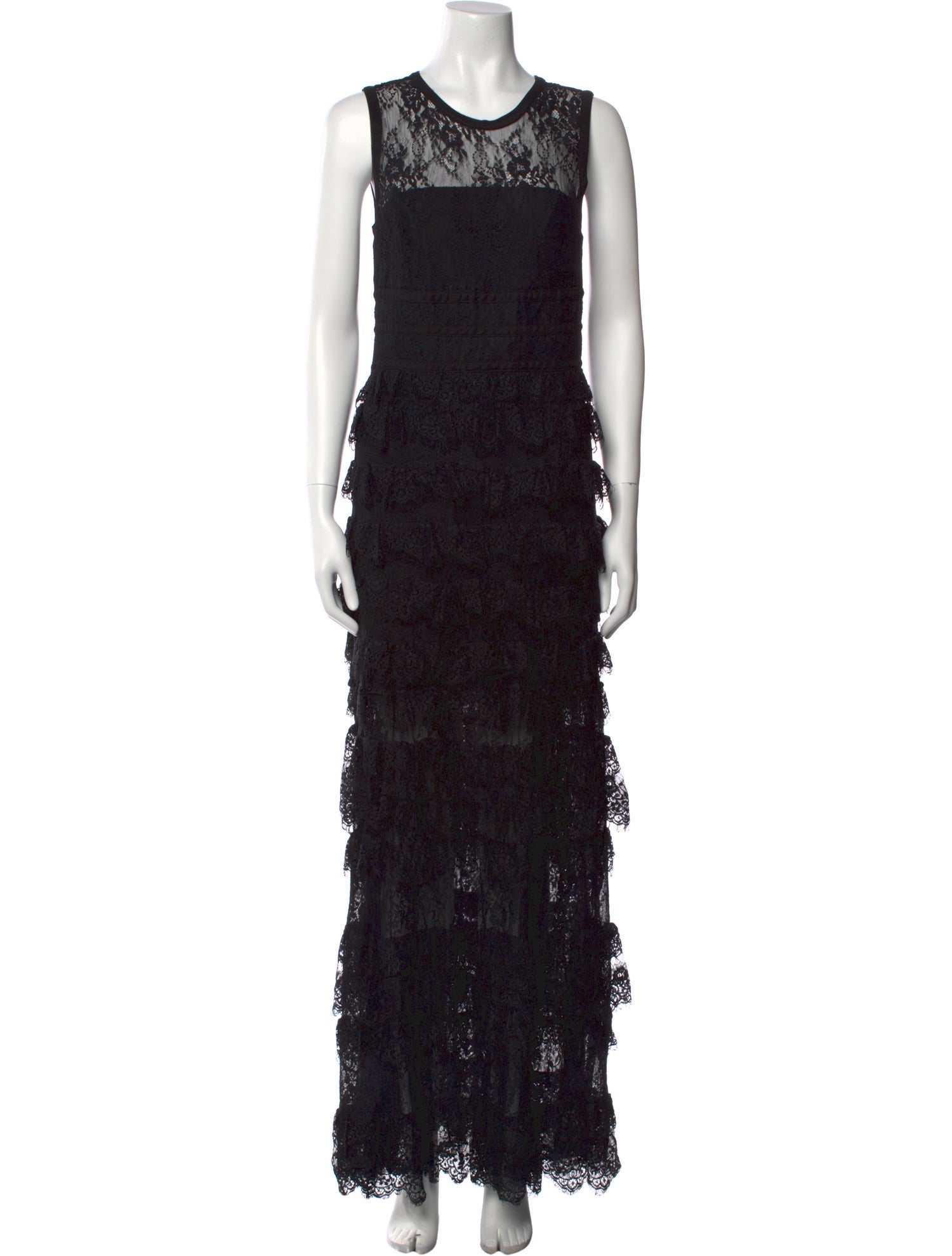Monique Lhuillier Lace Pattern Long Dress