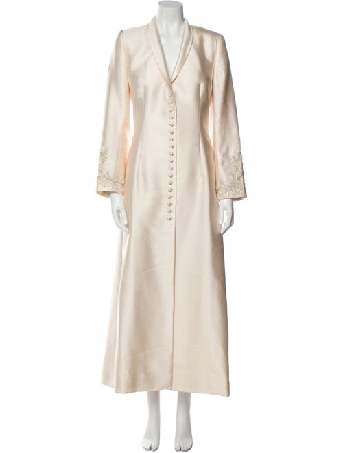 Monique Lhuillier Wool Trench Coat