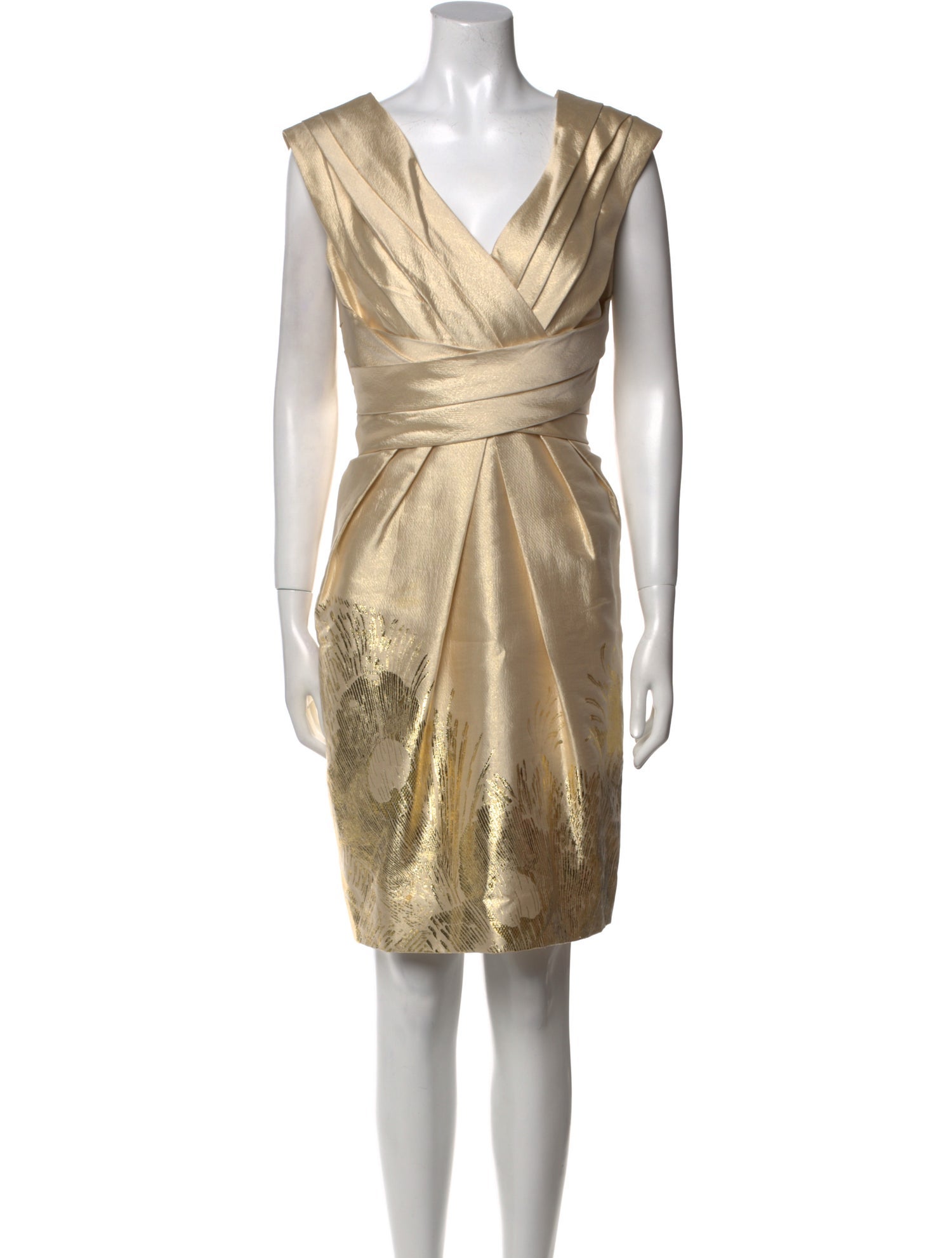 Monique Lhuillier Silk Knee-Length Dress