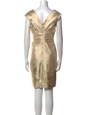 Monique Lhuillier Silk Knee-Length Dress