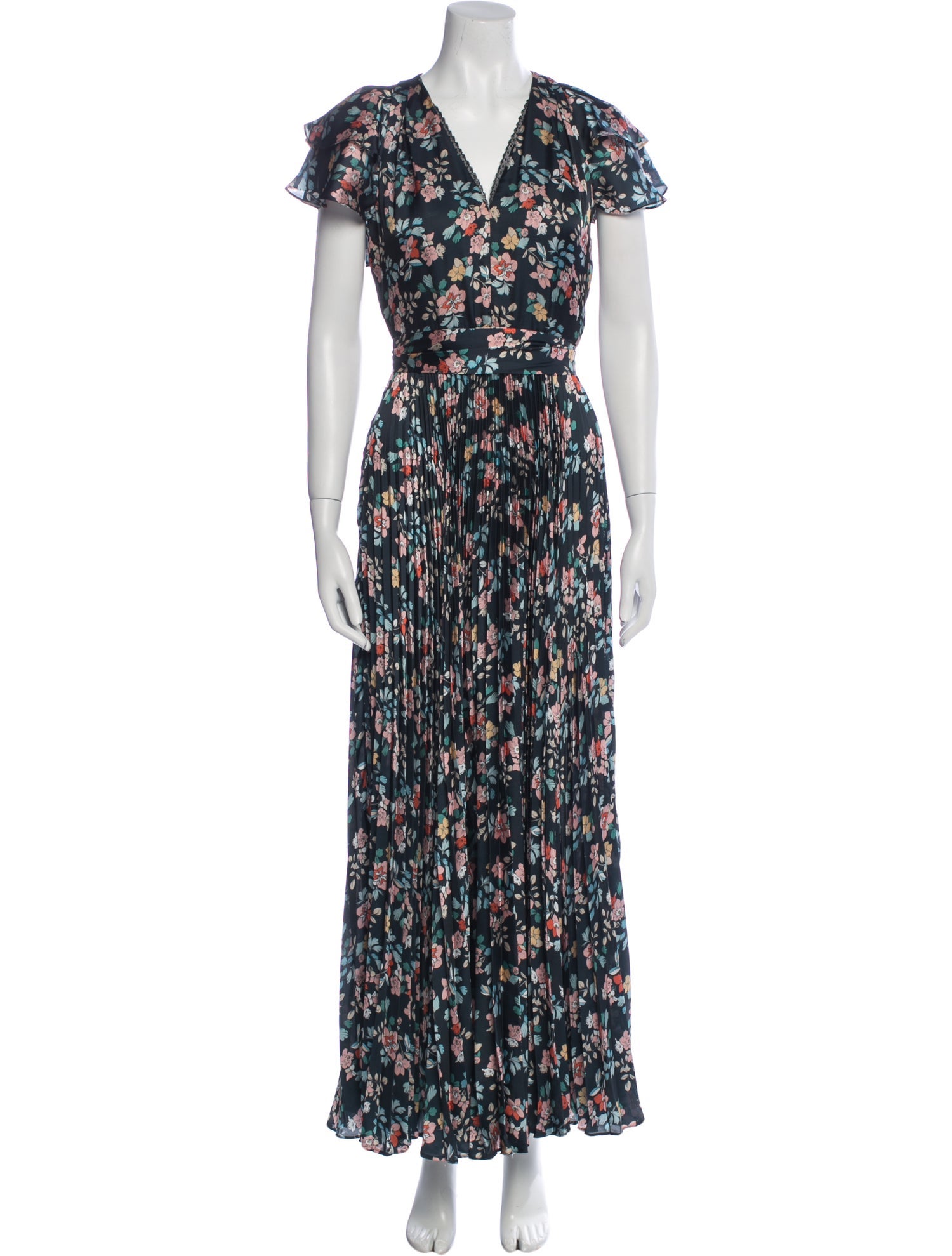 Monique Lhuillier Floral Print Long Dress