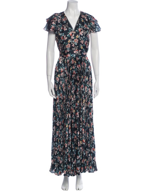 Monique Lhuillier Floral Print Long Dress