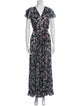 Monique Lhuillier Floral Print Long Dress