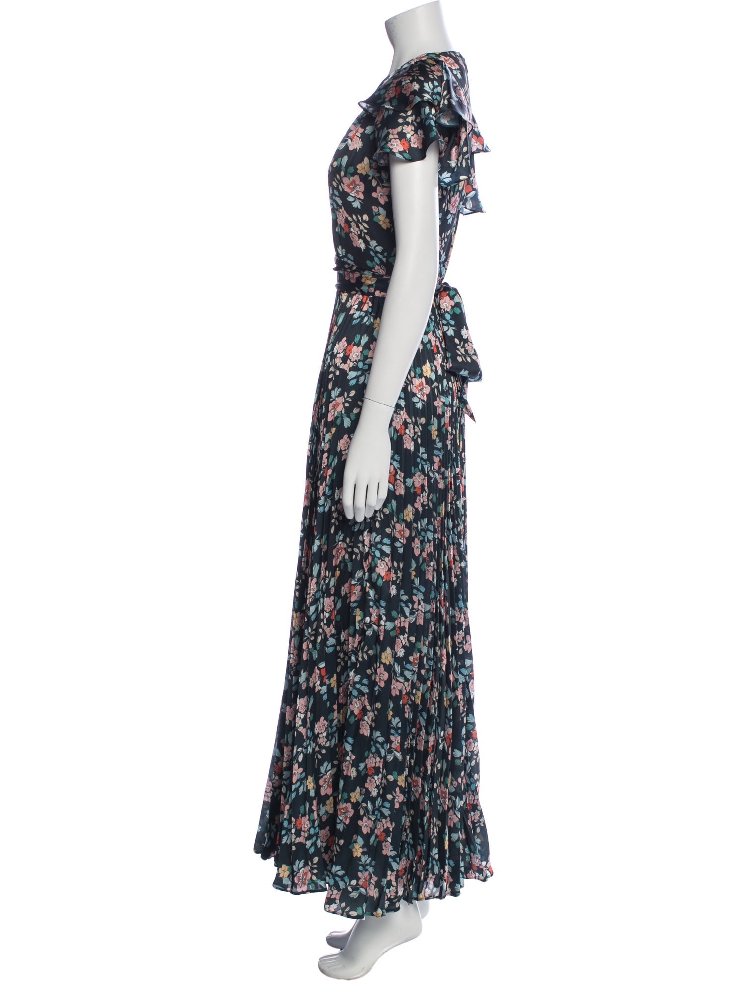 Monique Lhuillier Floral Print Long Dress