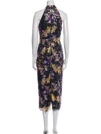 Monique Lhuillier Printed Long Dress