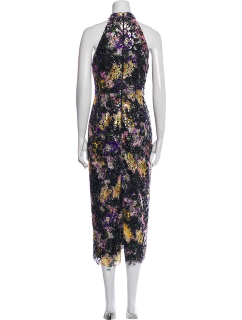 Monique Lhuillier Printed Long Dress