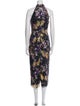 Monique Lhuillier Printed Long Dress