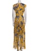 Monique Lhuillier Floral Print Long Dress
