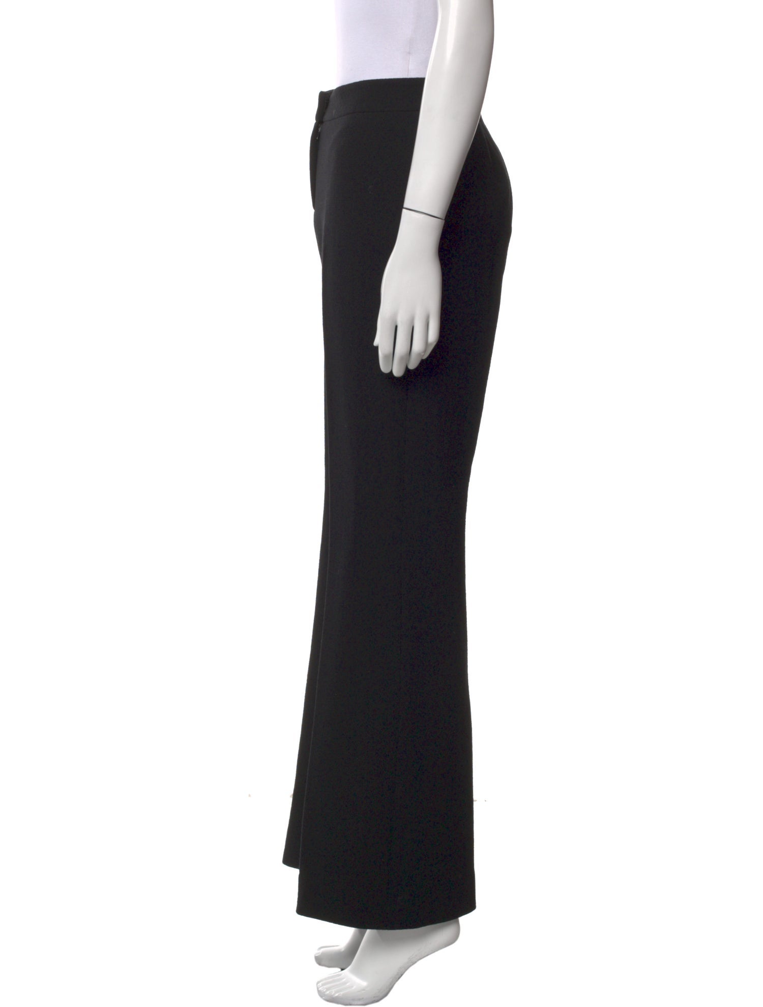 Monique Lhuillier Wool Wide Leg Pants