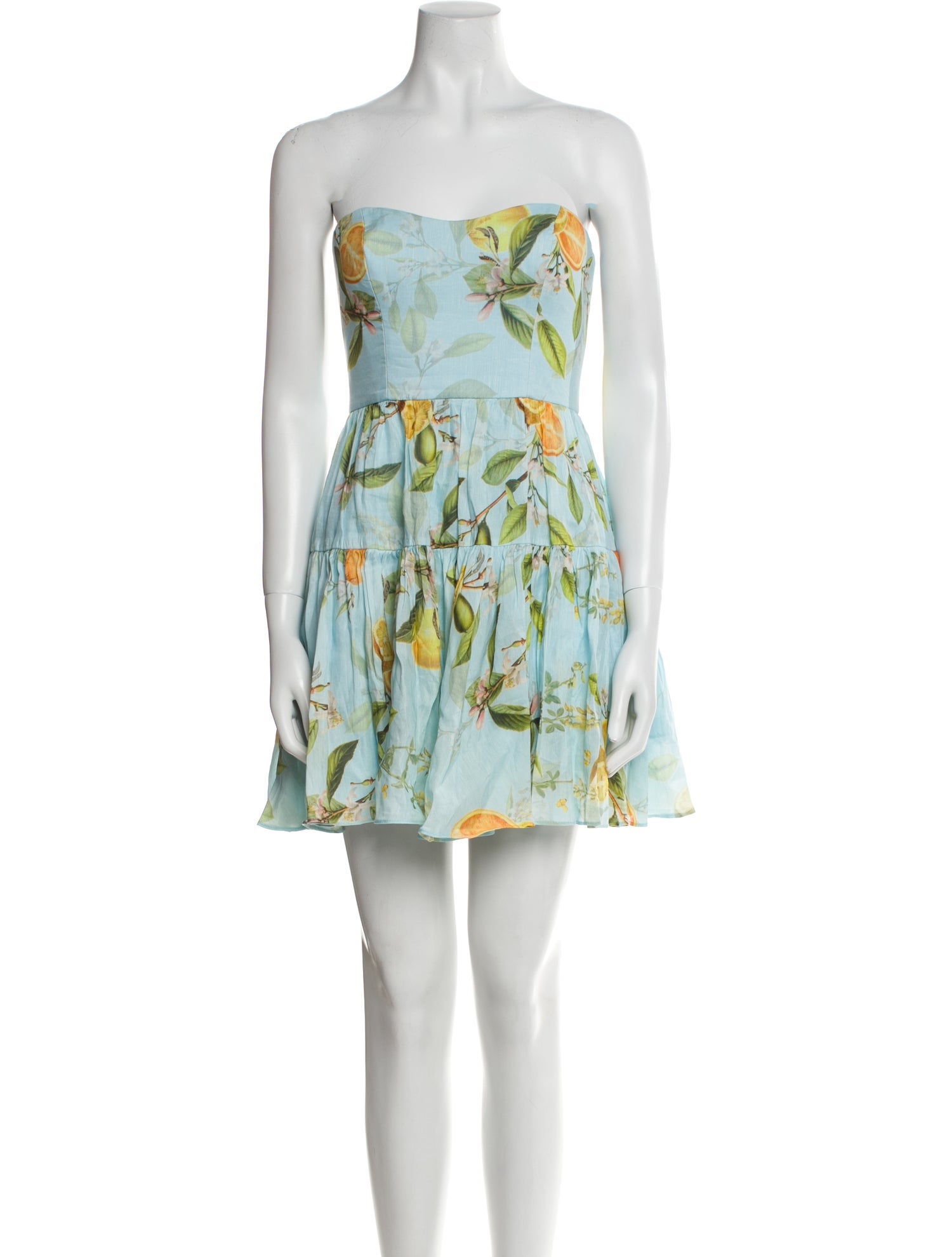 Monique Lhuillier Floral Print Mini Dress