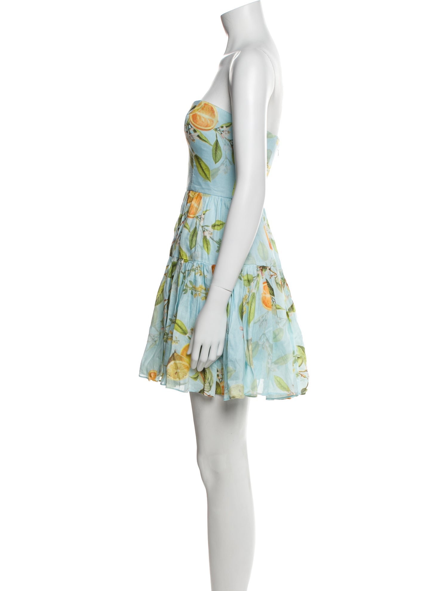 Monique Lhuillier Floral Print Mini Dress