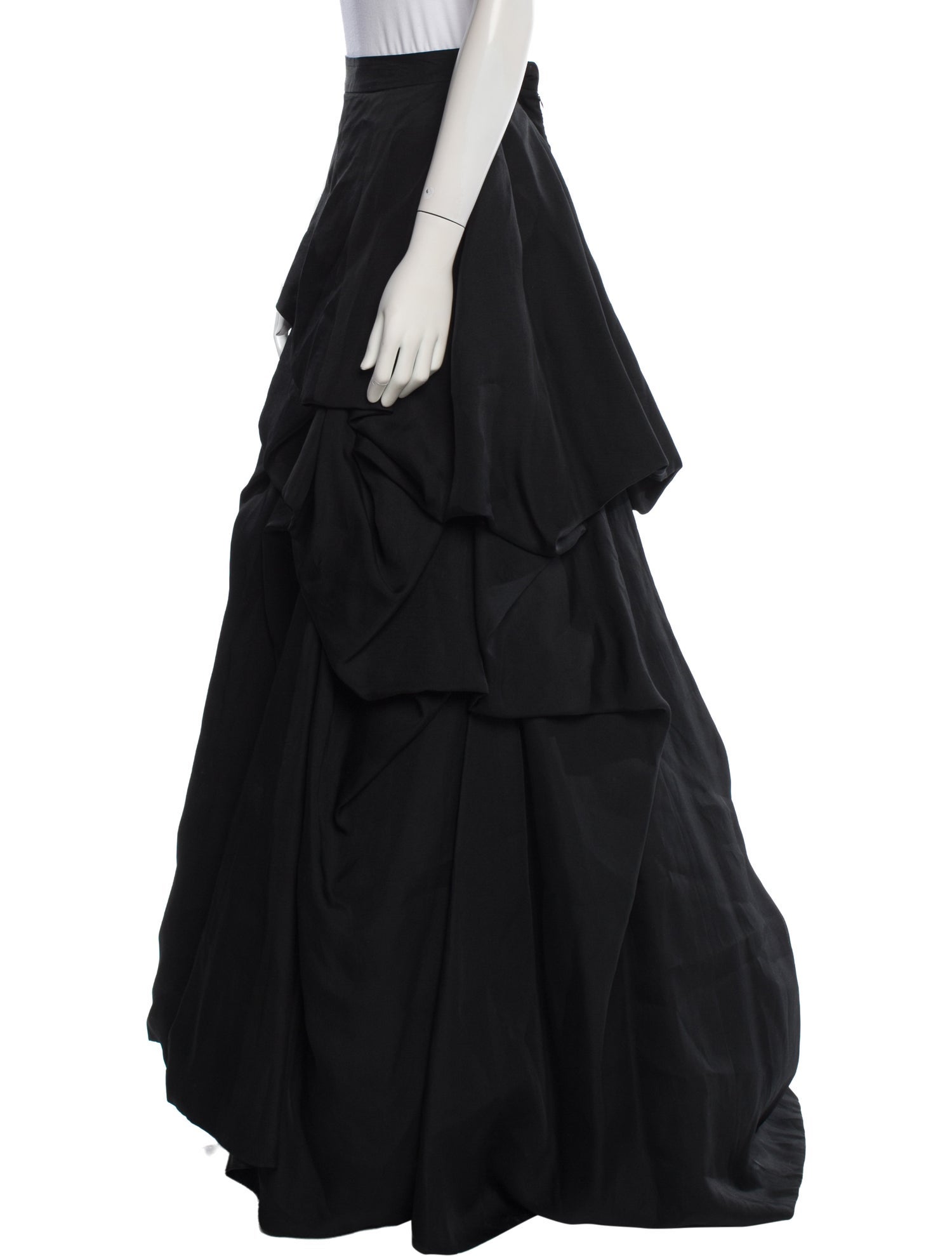 Monique Lhuillier Silk Long Skirt