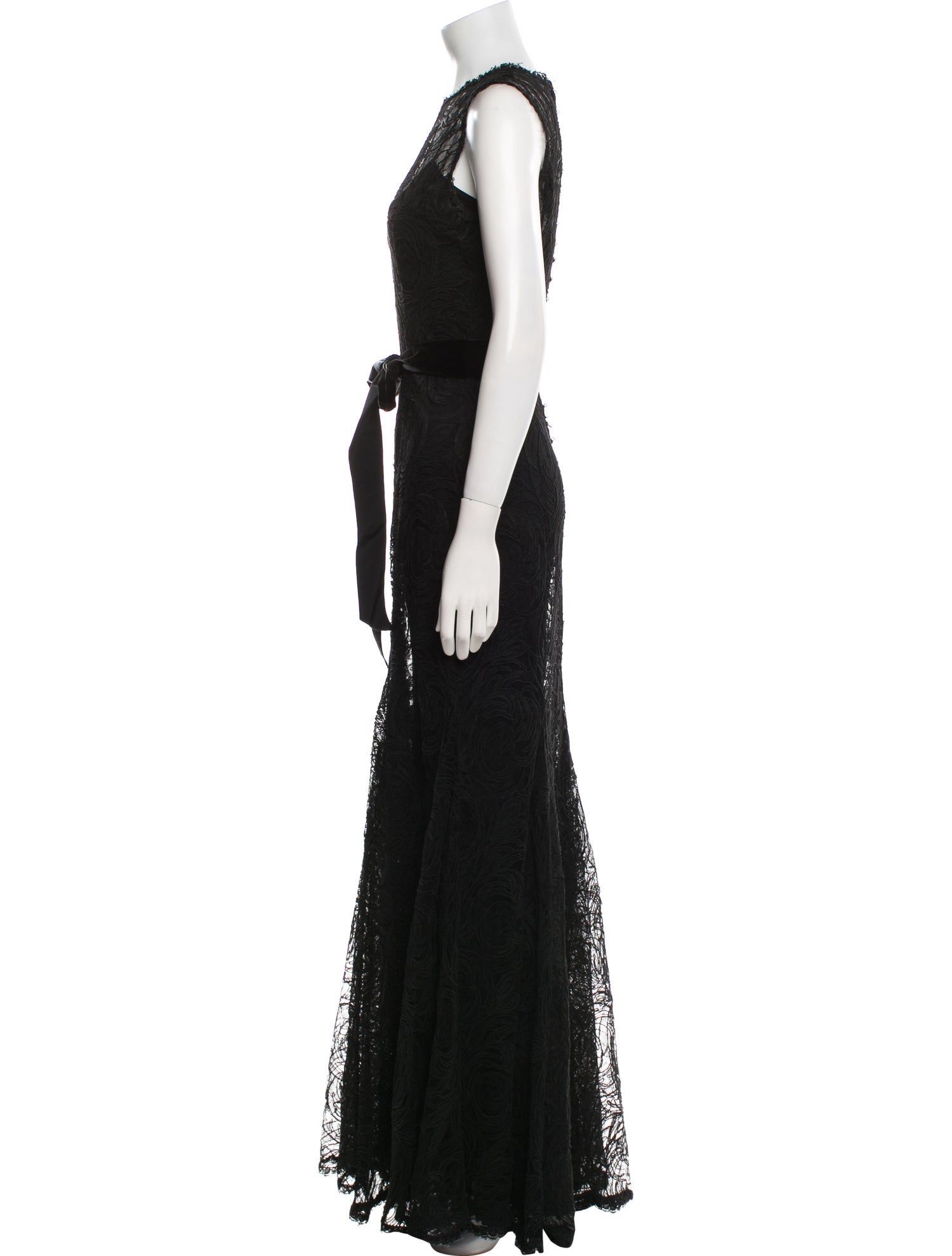 Monique Lhuillier Lace Long Dress