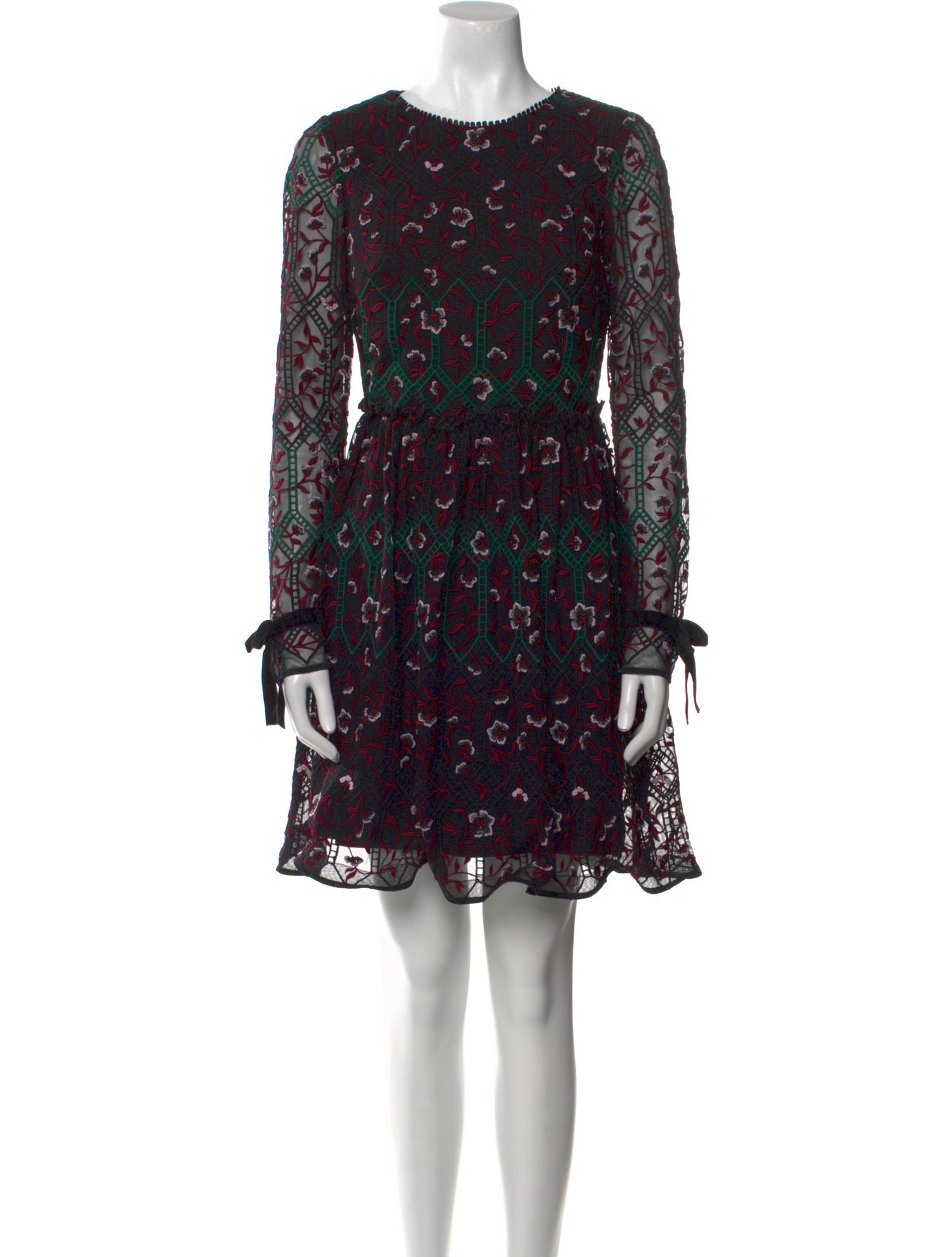 Monique Lhuillier Printed Mini Dress