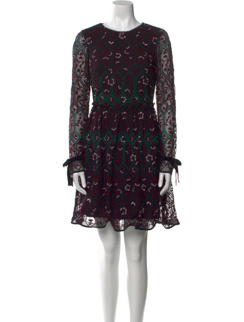 Monique Lhuillier Printed Mini Dress