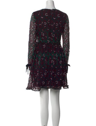 Monique Lhuillier Printed Mini Dress