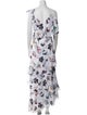 Monique Lhuillier Floral Print Long Dress