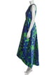Monique Lhuillier Printed Long Dress