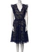 Monique Lhuillier Lace Pattern Knee-Length Dress
