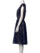 Monique Lhuillier Lace Pattern Knee-Length Dress