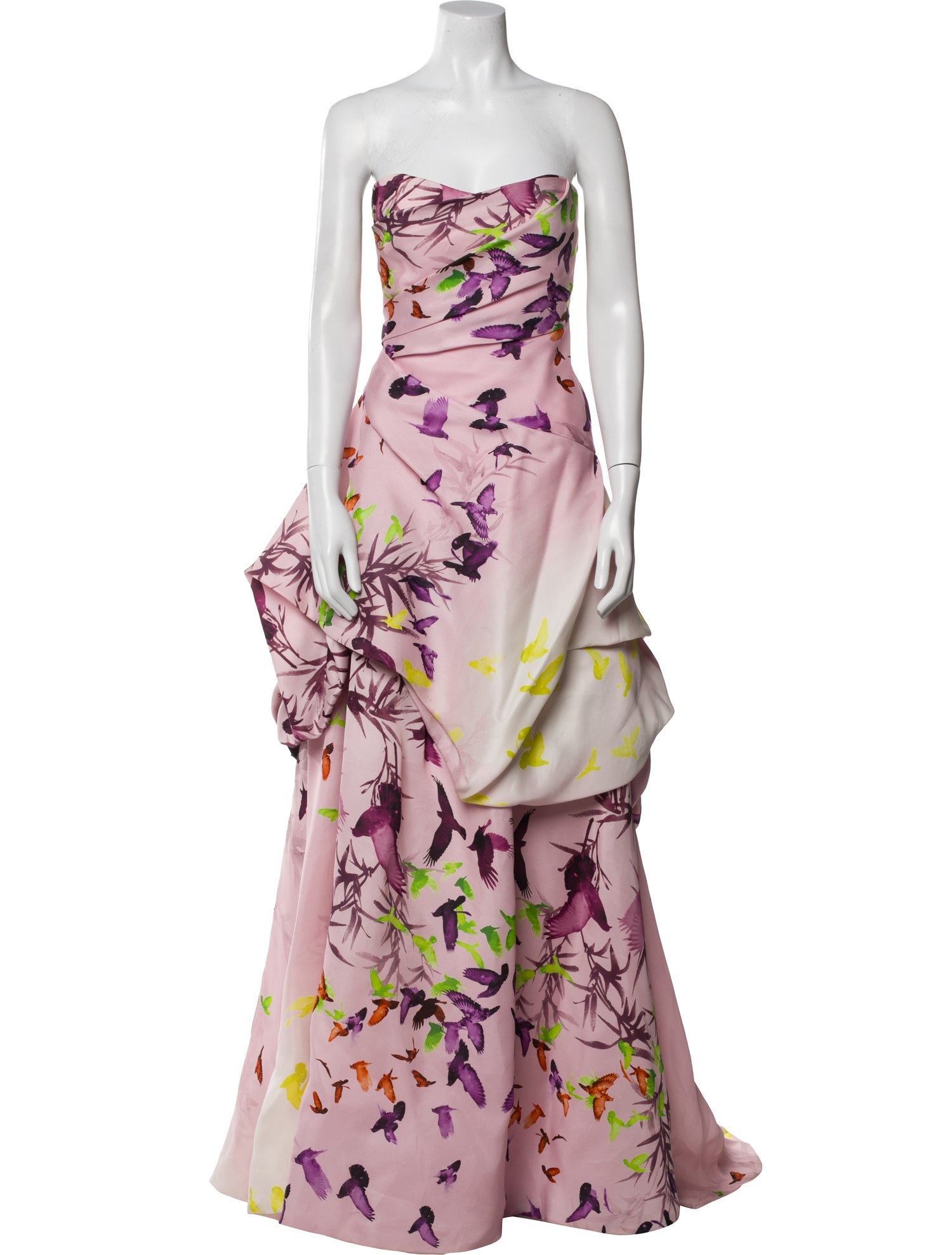 Monique Lhuillier Silk Long Dress