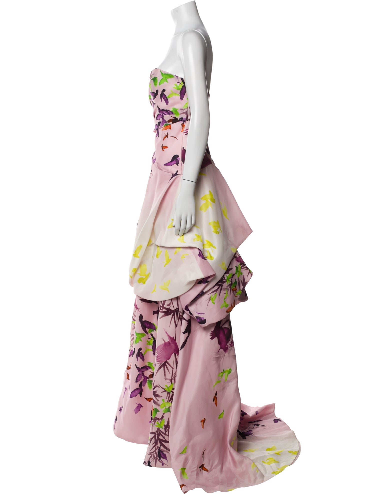 Monique Lhuillier Silk Long Dress