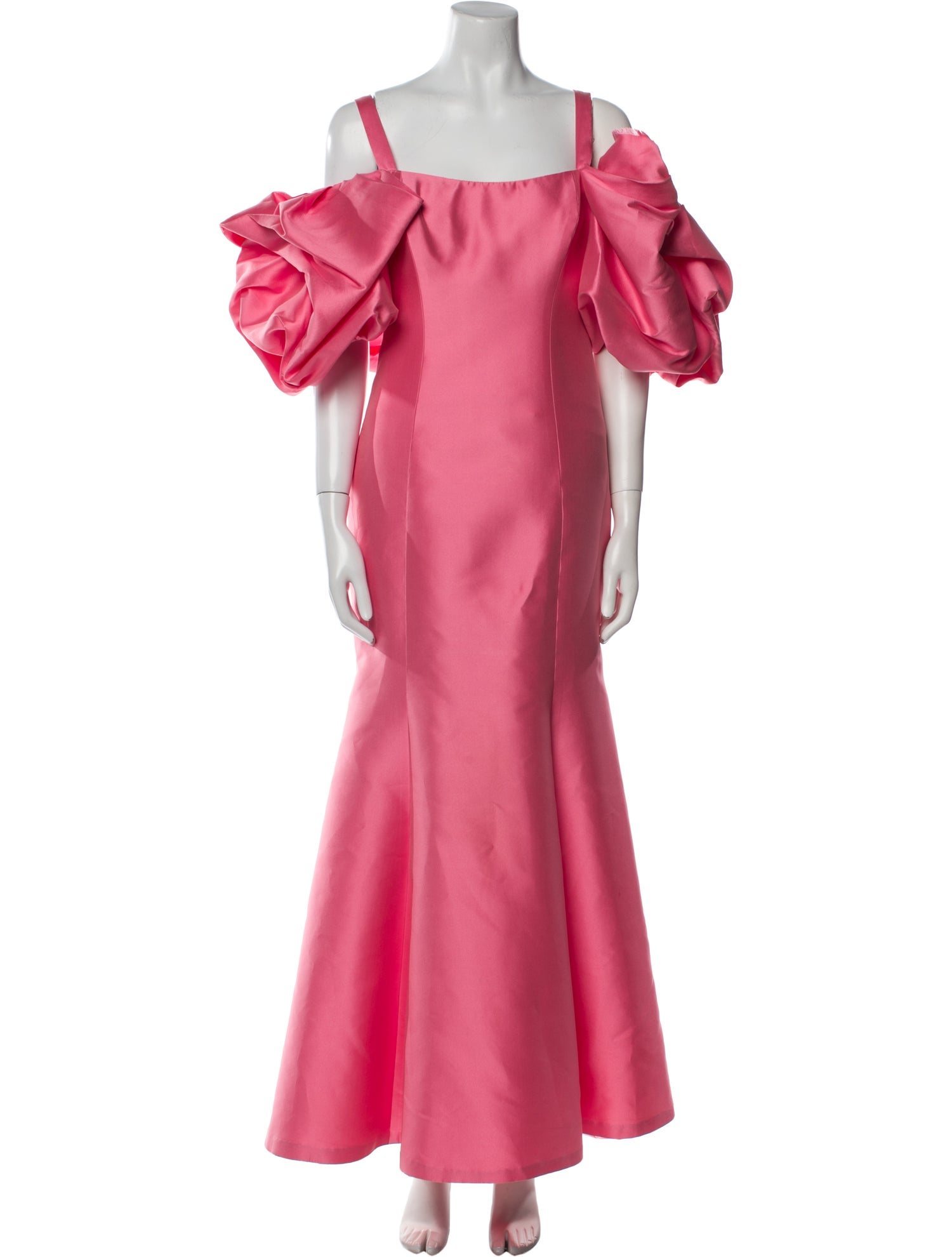 Monique Lhuillier Square Neckline Long Dress