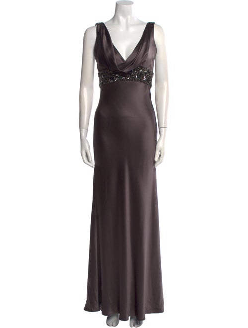 Monique Lhuillier Silk Long Dress