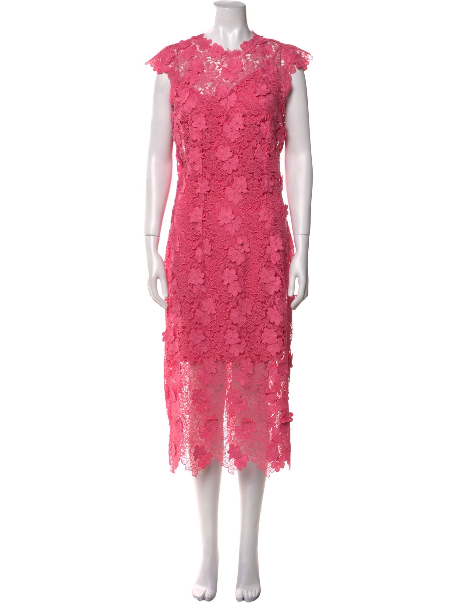Monique Lhuillier Lace Pattern Long Dress