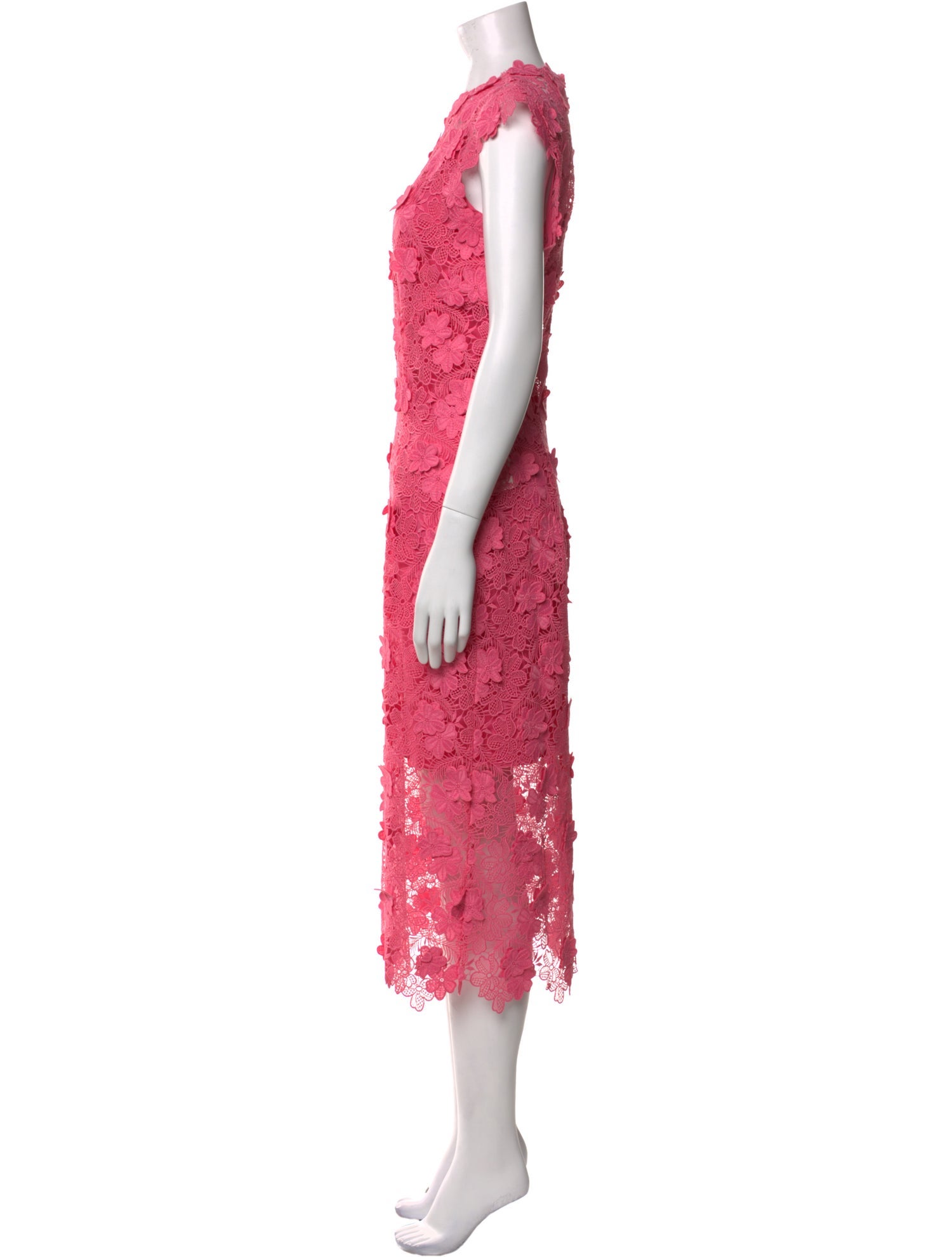 Monique Lhuillier Lace Pattern Long Dress