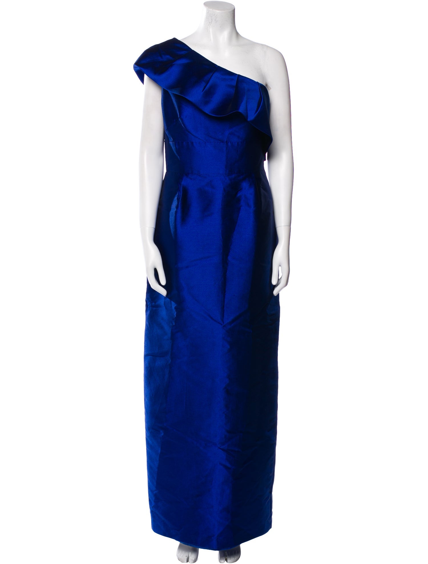 Monique Lhuillier One-Shoulder Long Dress