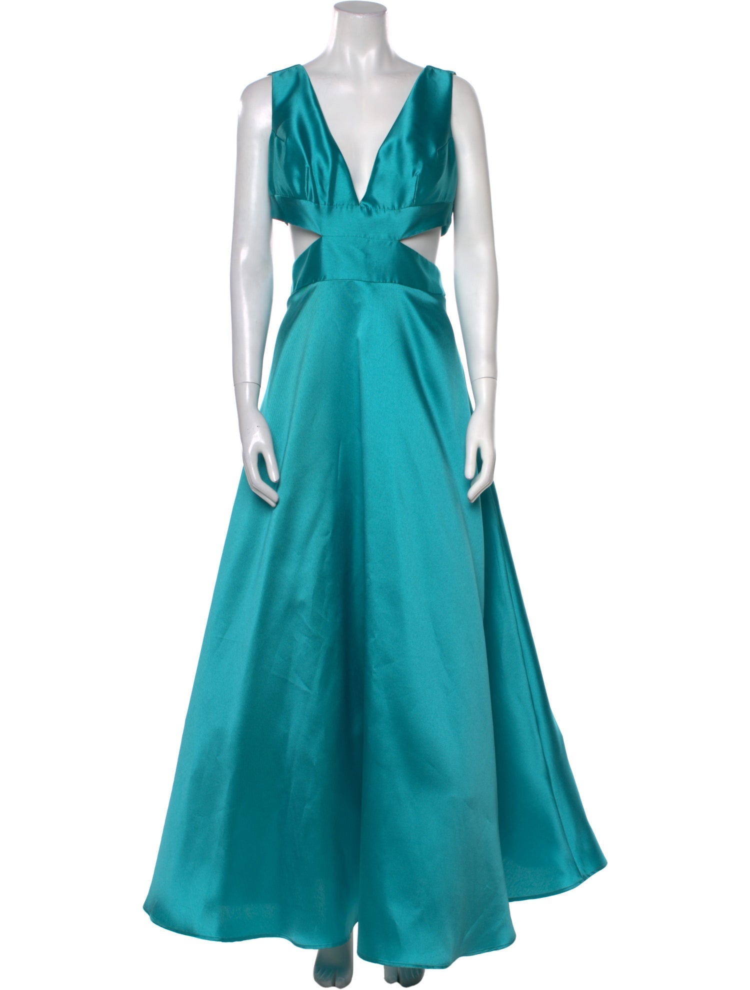 Monique Lhuillier V-Neck Long Dress