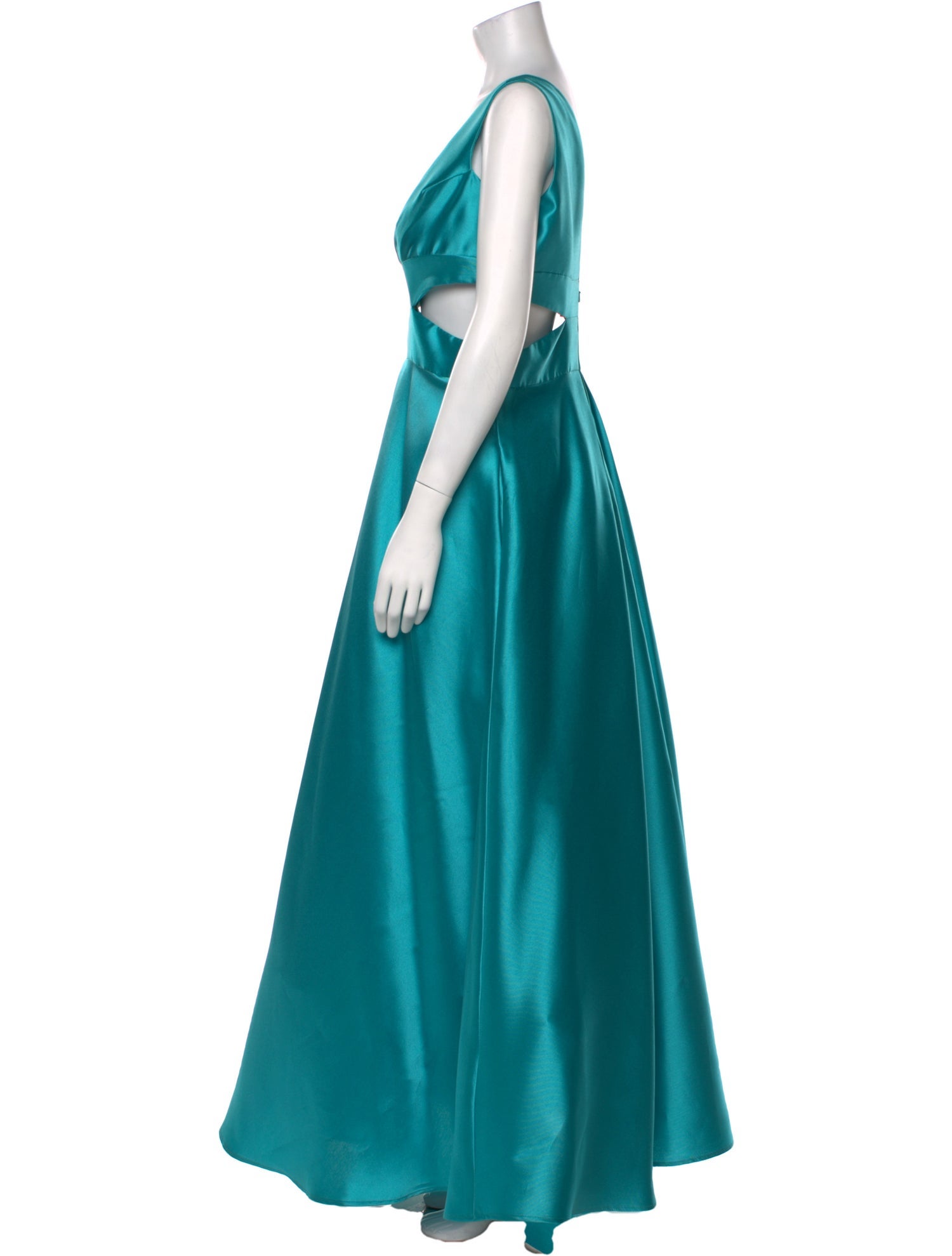 Monique Lhuillier V-Neck Long Dress