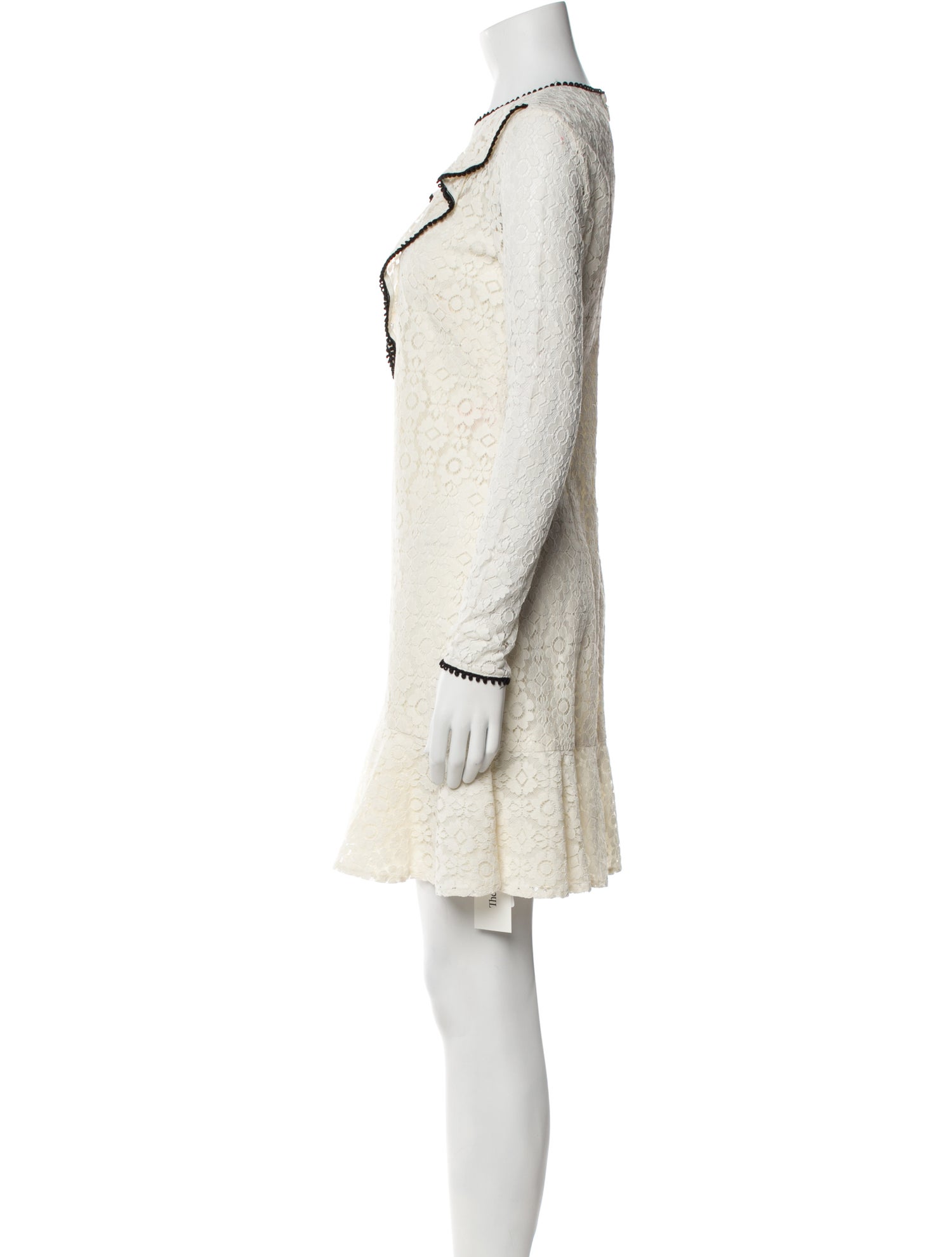 Monique Lhuillier Lace Pattern Mini Dress