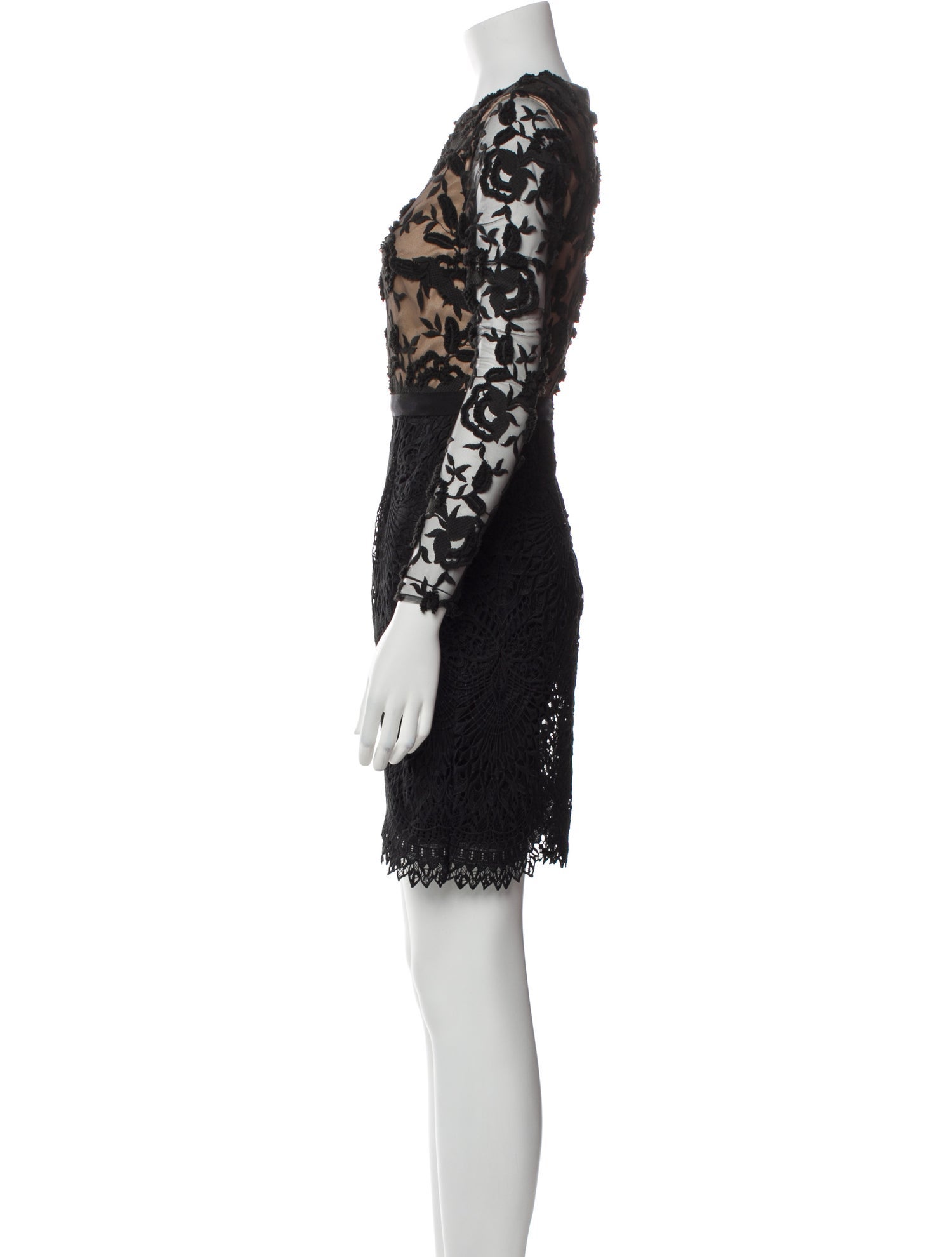 Monique Lhuillier Lace Pattern Mini Dress