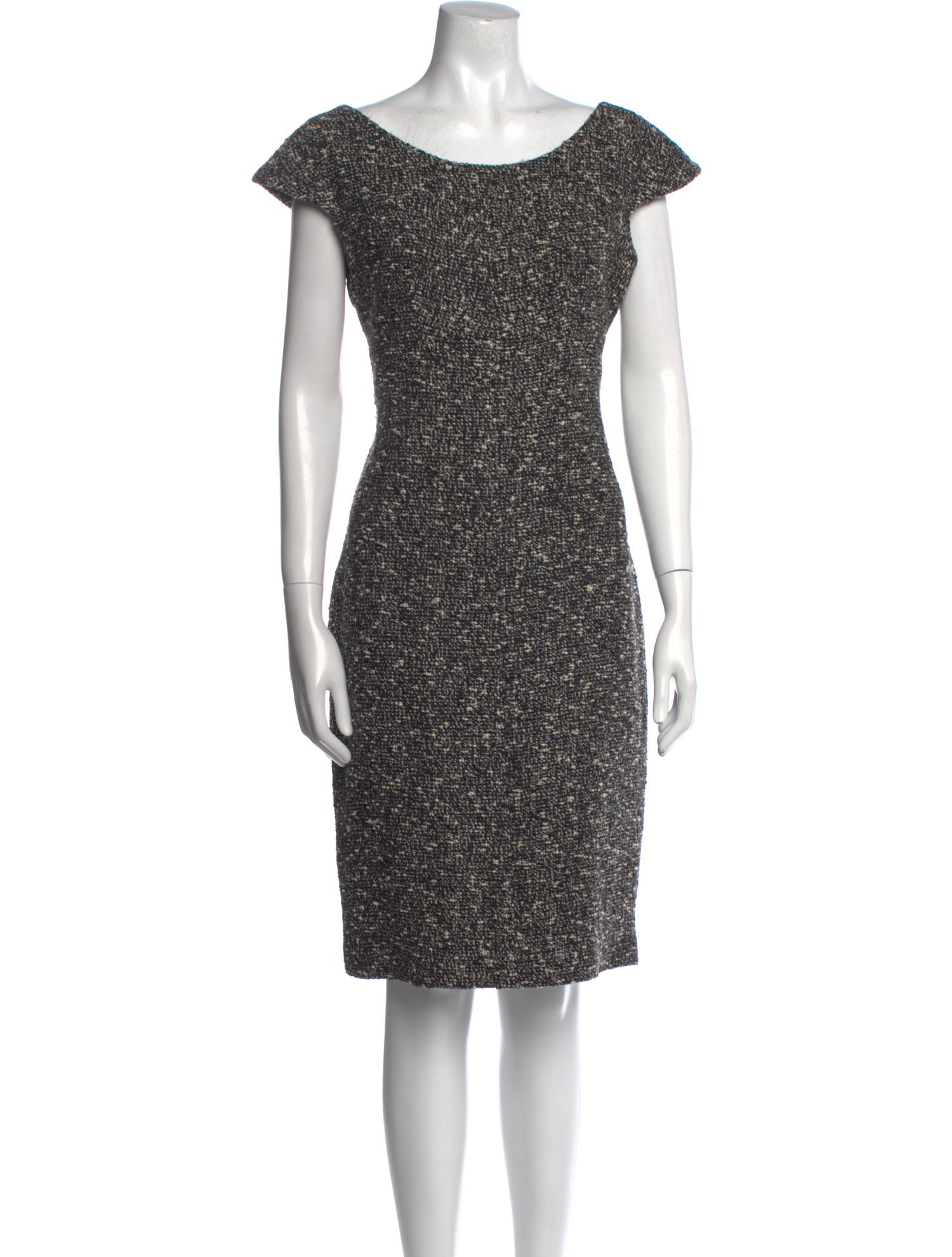 Monique Lhuillier Bateau Neckline Knee-Length Dress