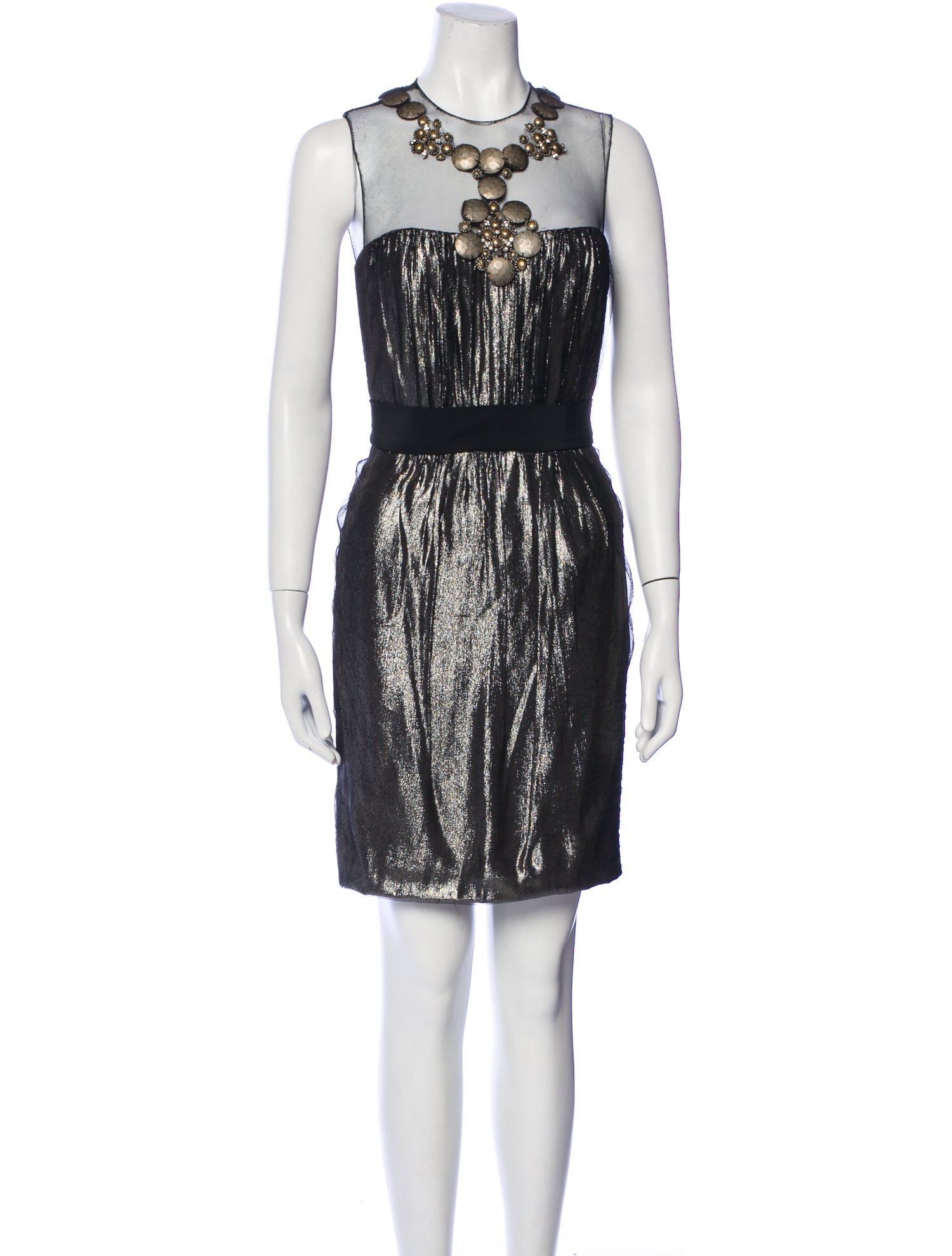 Monique Lhuillier Silk Mini Dress