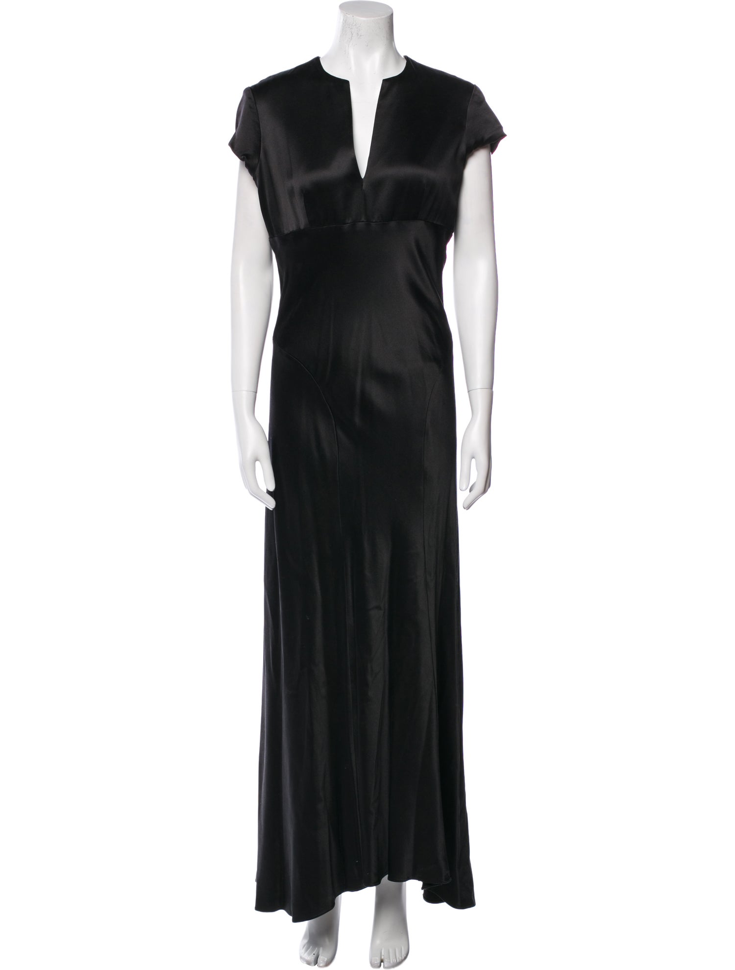 Monique Lhuillier V-Neck Long Dress
