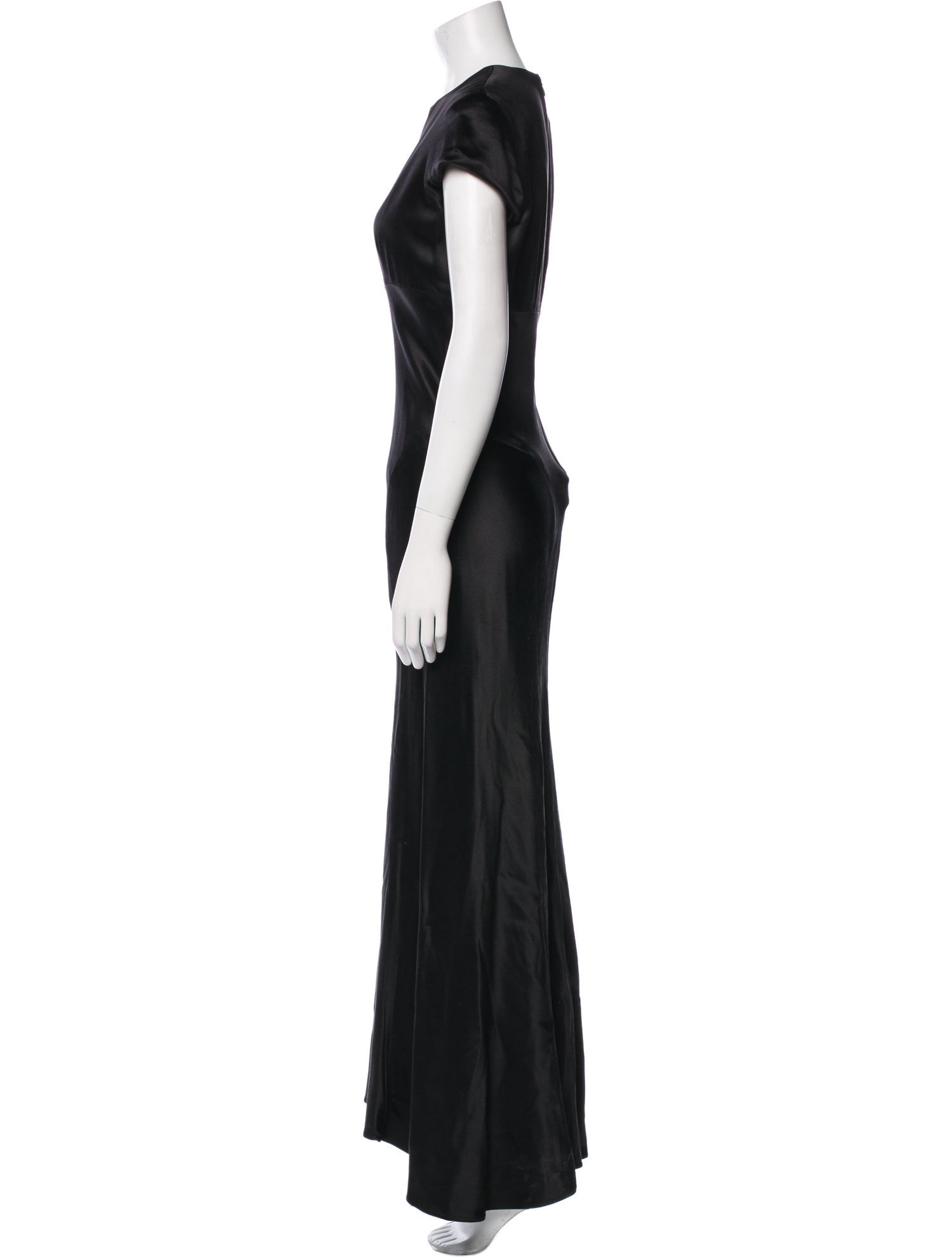 Monique Lhuillier V-Neck Long Dress